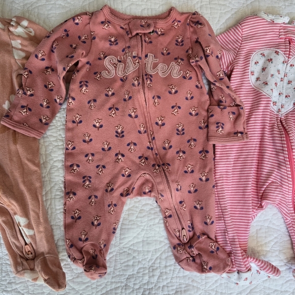 Carter's 5pc Girls Sleeper Footed Pajamas Footies Set - Picture 4 of 14